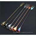 Long Handle Stirring Professional Quality Barspoons Stainless Steel Bar Cocktail Mixing Spoons